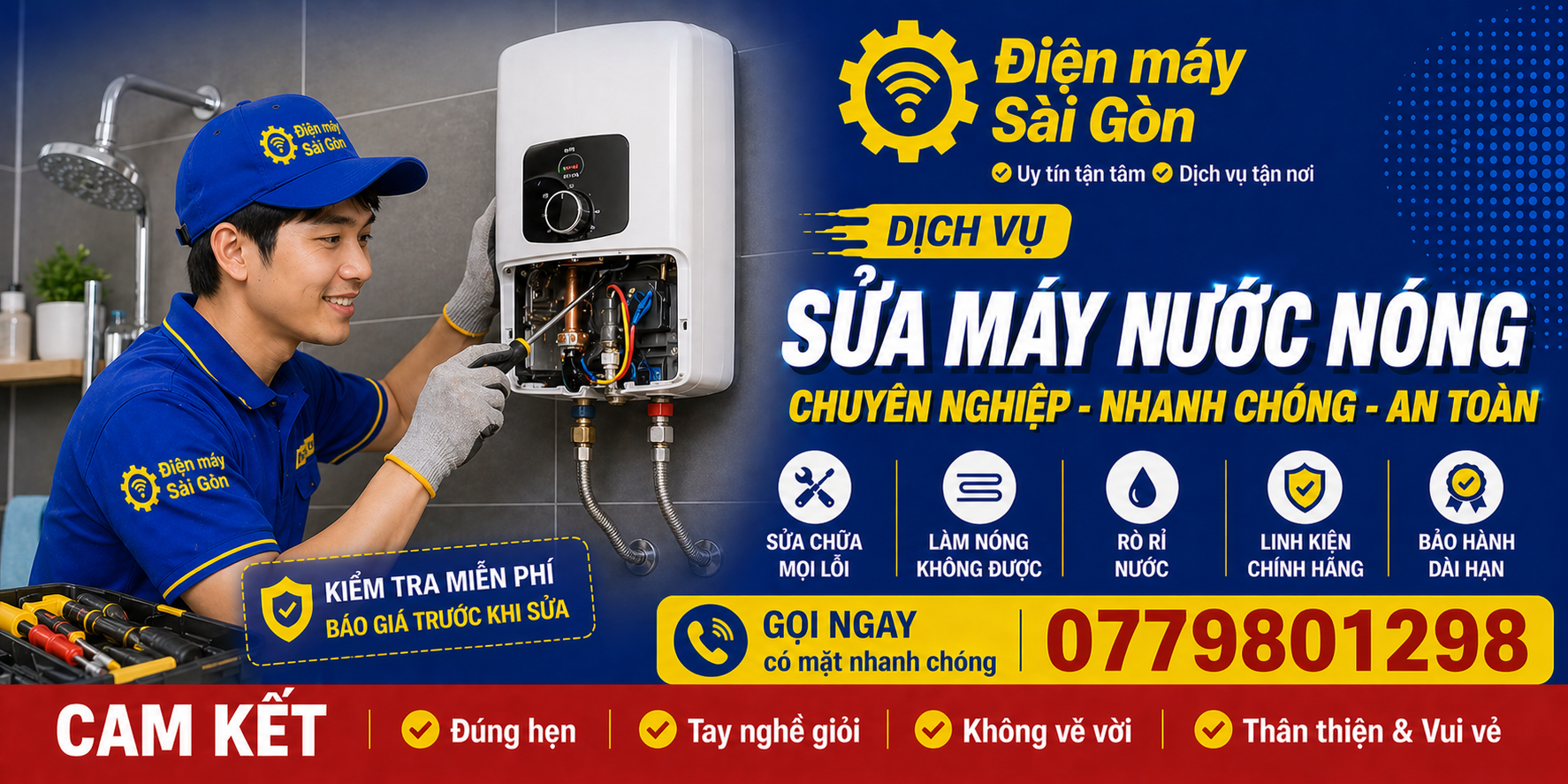 dịch vụ sửa máy nước nóng